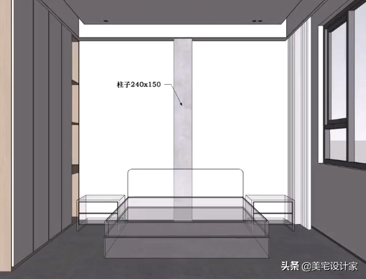 床頭柱子弱化設計，第二集來了