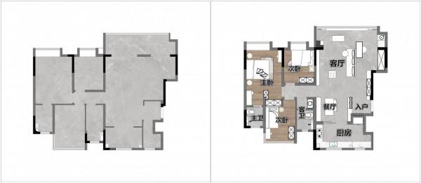 為了有個橫廳，戶型上動了4個“手腳”，一整套裝修下來南北通透