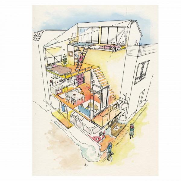 斜屋頂小白屋,暢快的自由(日式住宅) 斜屋頂小白屋,暢快的自由(日式住宅)