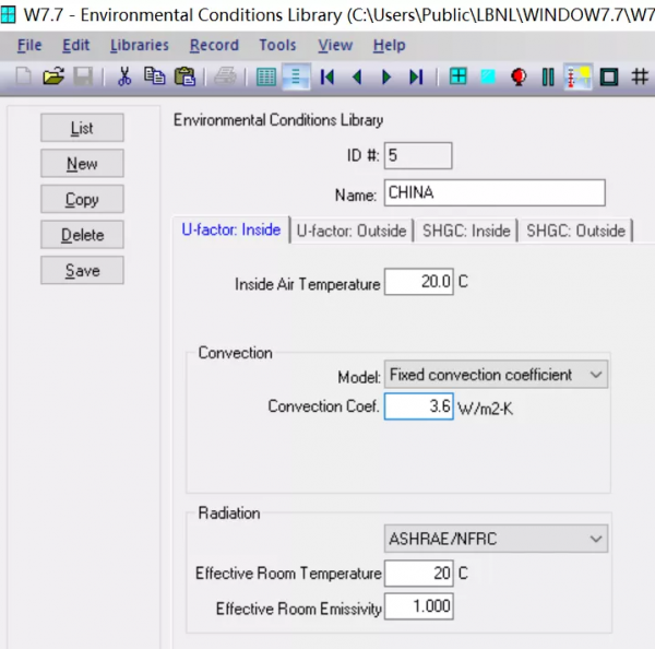 WINDOW+THERM軟體學習(二):邊界條件設定 WINDOW+THERM軟體學習(二):邊界條件設定