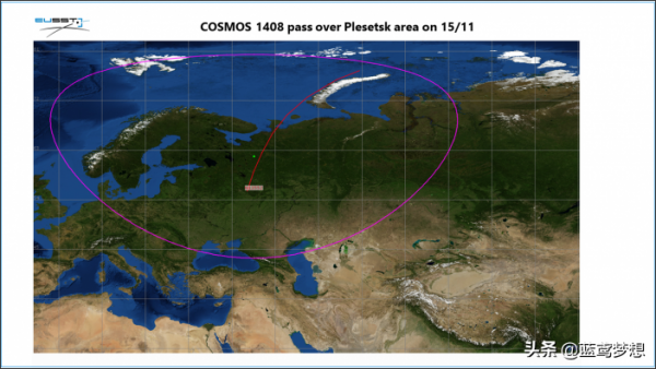 歐盟太空跟蹤與監視系統確認空間物體COSMOS 1408的碎裂 歐盟太空跟蹤與監視系統確認空間物體COSMOS 1408的碎裂