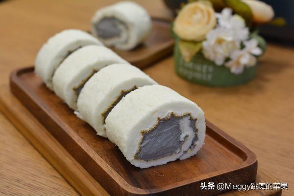 天使蛋糕卷，外皮白如雪，奶油餡口感像冰淇淋，這餡你肯定沒吃過