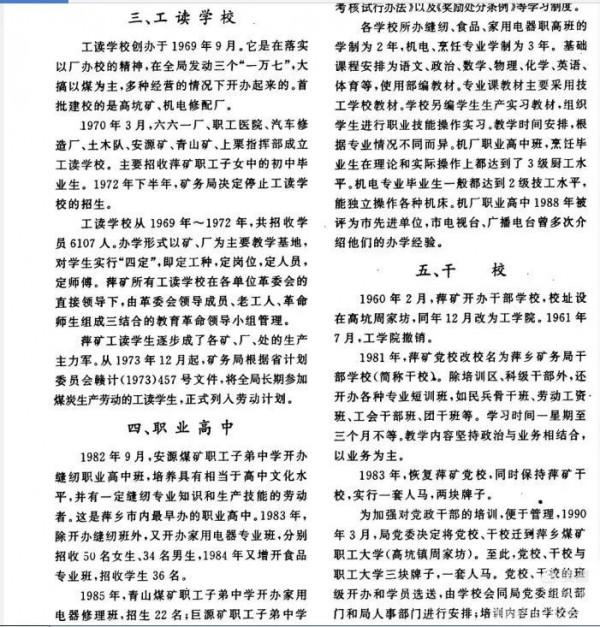 萍礦的工讀學生