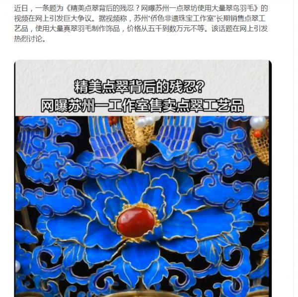 點翠品價值千萬！翠鳥成就中國最華貴的珍寶，如今卻面臨滅絕危險