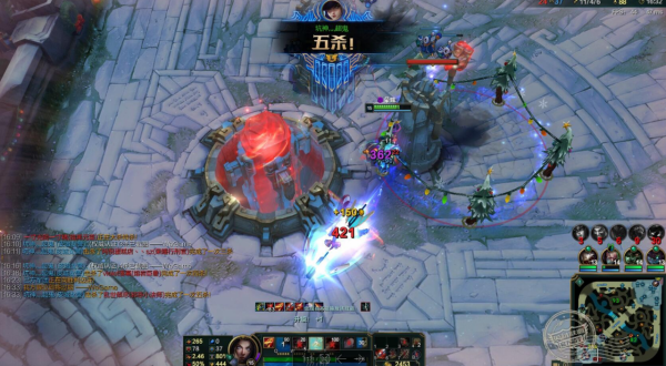 今日分享之LOL五殺時刻（本人賬號電一ID：坑神灬超鬼）