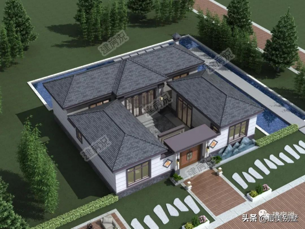 這款一層新中式別墅，養老房的最佳選擇，啥時候回鄉給父母建？