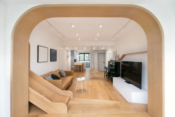 110㎡現代北歐風格新房裝修，把遊樂場搬回家