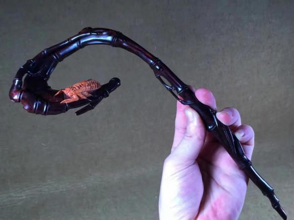 彎如蠍尾，竹生千歲！意境無雙的海南黃花梨746840木雕作品