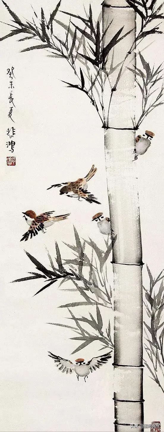 齊白石、徐悲鴻、黃胄三位大師畫麻雀各有品味 齊白石、徐悲鴻、黃胄三位大師畫麻雀各有品味