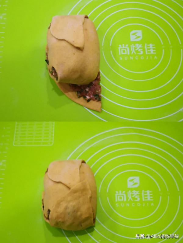 每天早餐不重樣，南瓜多層肉餅搭配新鮮果蔬，營養全面身體棒