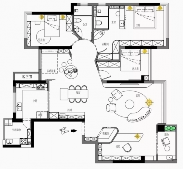 146㎡四室改三室現代侘寂風分享