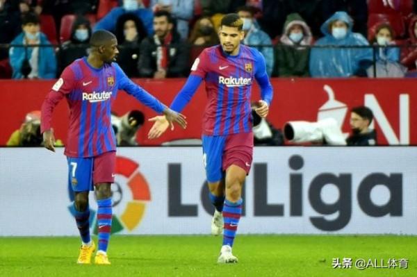 1-1！登貝萊中柱失絕殺，巴薩平10人塞維利亞！皇馬鎖定半程冠軍