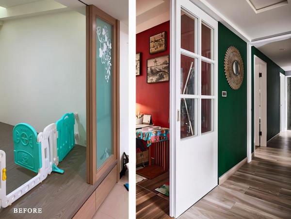 分享一個55歲阿姨家的裝修，全屋都是“辣眼”的配色，很有個性