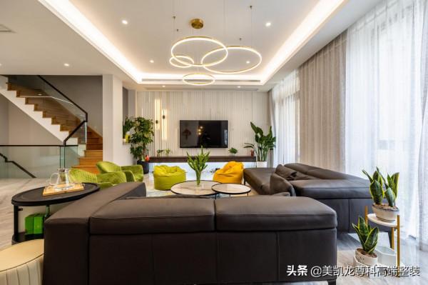 600㎡現代風別墅，跳躍的色彩點亮生活的絢麗