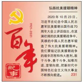 百年紀事（231）丨弘揚抗美援朝精神