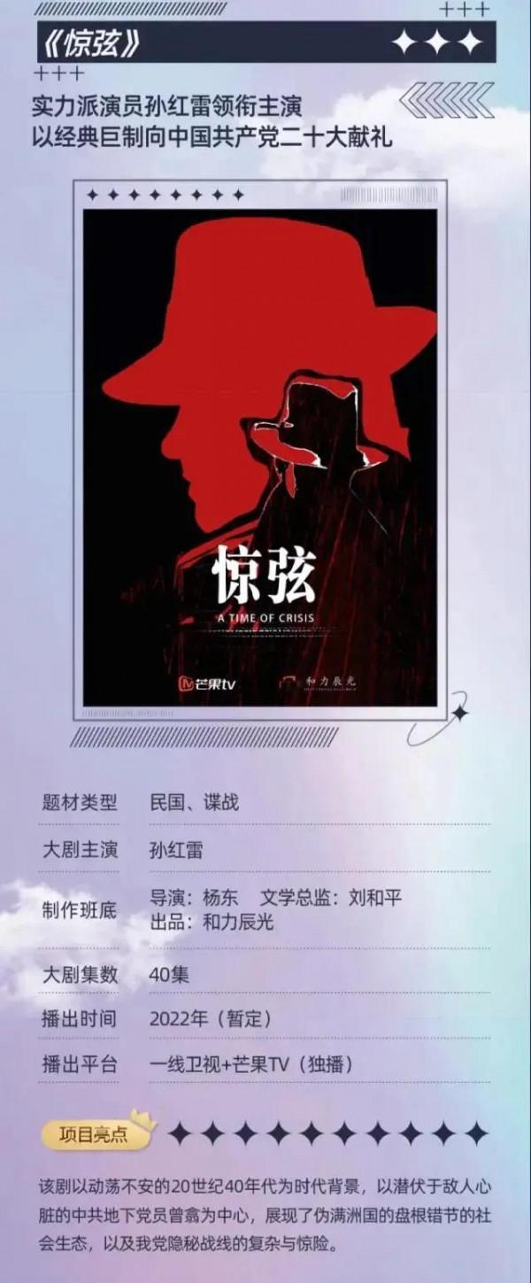 孫紅雷張頌文合作諜戰劇《驚弦》；龔俊喬欣《沉睡花園》於Q4播出