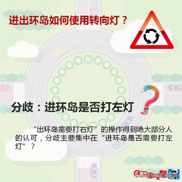 進出環島如何使用轉向燈？