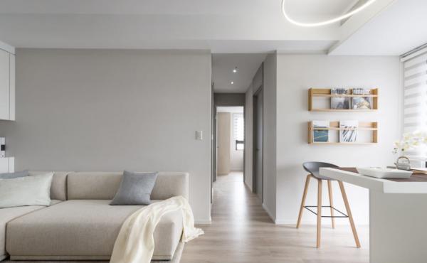 99㎡現代美宅，天然木皮+大白牆，量身打造出理想的家居