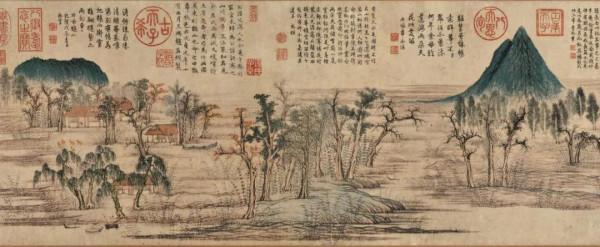 又一幅沒能逃過乾隆魔爪的名作-《鵲華秋色圖》 又一幅沒能逃過乾隆魔爪的名作-《鵲華秋色圖》