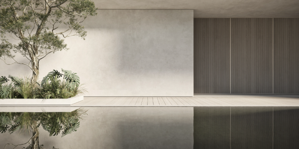 現代庭院，一抹留白、一堵牆，簡單中的美好