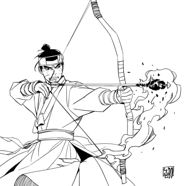 畫熱血漫畫的人設，真酷