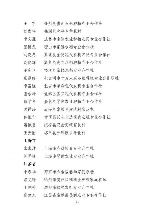 公示丨全國糧食生產先進集體和先進個人擬表彰物件 公示丨全國糧食生產先進集體和先進個人擬表彰物件