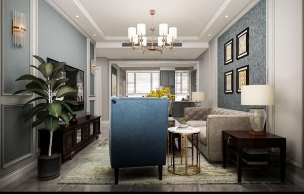 哈爾濱保利觀瀾76平米現代美式風 哈爾濱億居裝飾美式風格裝修