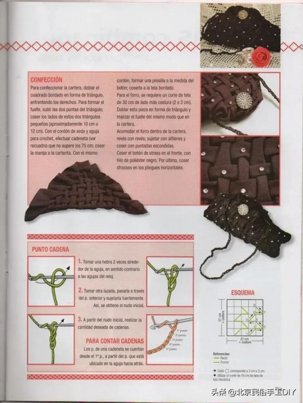 用針線在布上就能縫上立體的花樣，這招做的包包實在太讚了