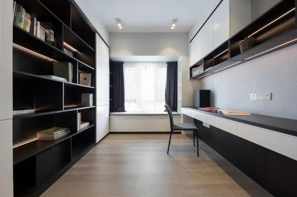 125㎡現代簡約風，黑白灰+木色，高階又大氣，進門就被迷住了