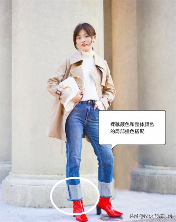 秋天別隻會穿馬丁靴，今年流行“裸靴”，配風衣連氣質都變高階了