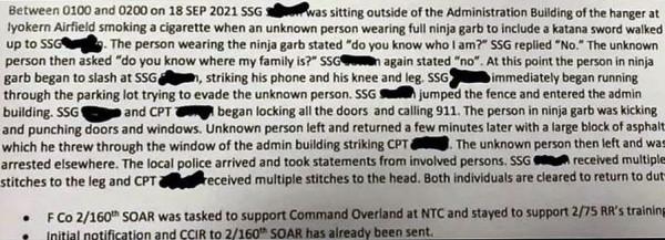 美軍證實:確實遭“忍者”襲擊,兩人受傷 美軍證實:確實遭“忍者”襲擊,兩人受傷