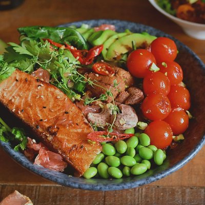 三文魚海膽波奇飯 三文魚海膽波奇飯