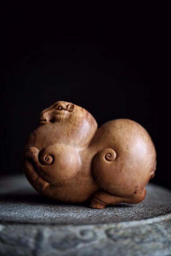 水波盈盈！好漂亮的老山檀香木雕唐馬