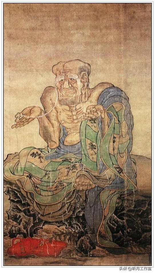 五代南唐時期著名畫家貫休《羅漢十六幀圖》繪畫作品賞析