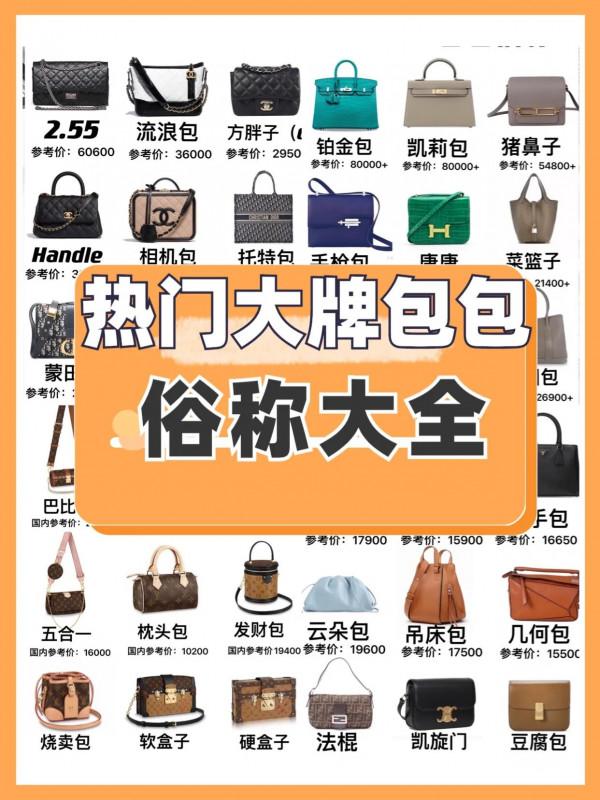 各大牌包包俗稱大全