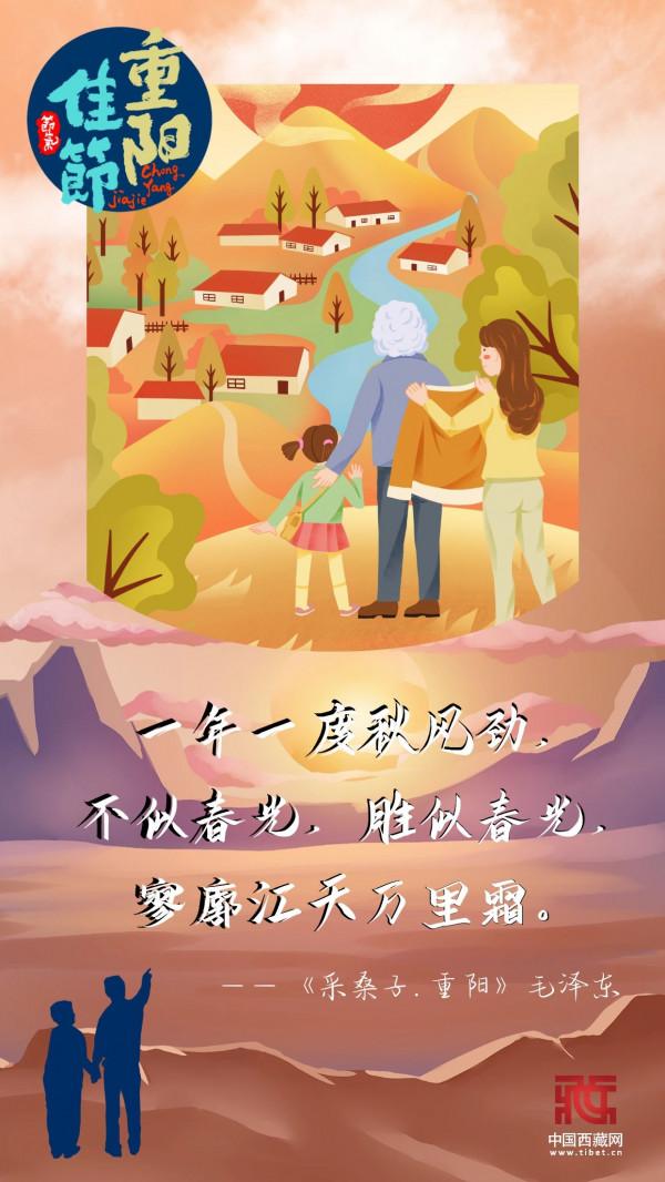 民俗海報︱詩畫暖重陽