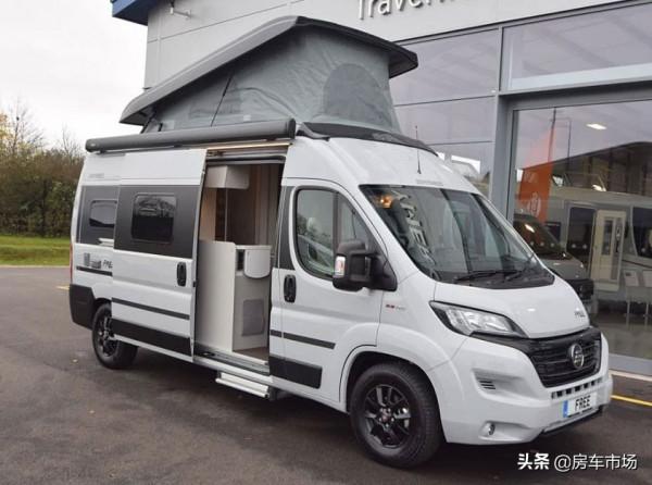 6米長B型房車能升頂，空間高度拉到4米，增加床位露營有樂趣