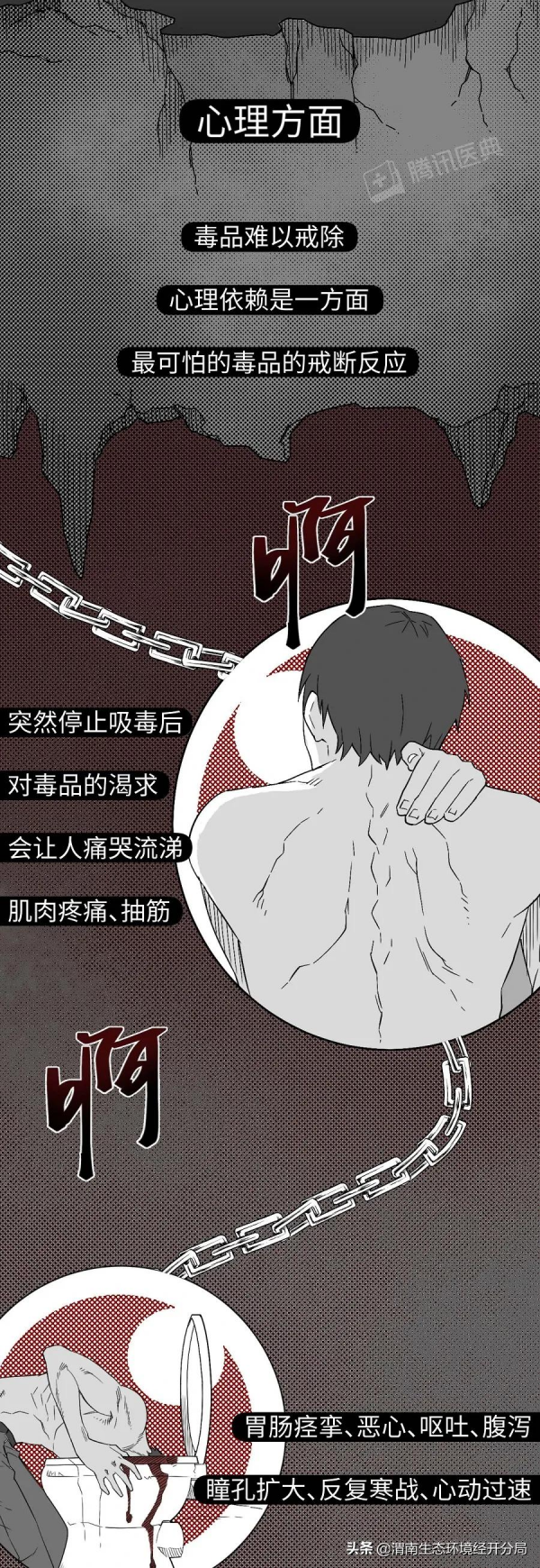 震撼禁毒漫畫，告訴你吸毒不戒的最終下場