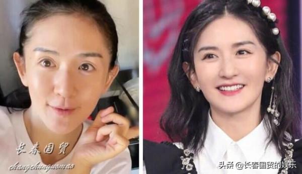 40歲謝娜全素顏近照曝光，網友驚呼：妝前妝後簡直判若兩人