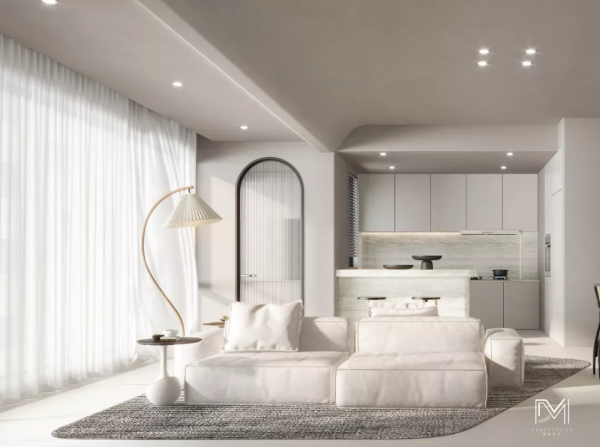 133㎡奶白色木質侘寂，溫柔治癒