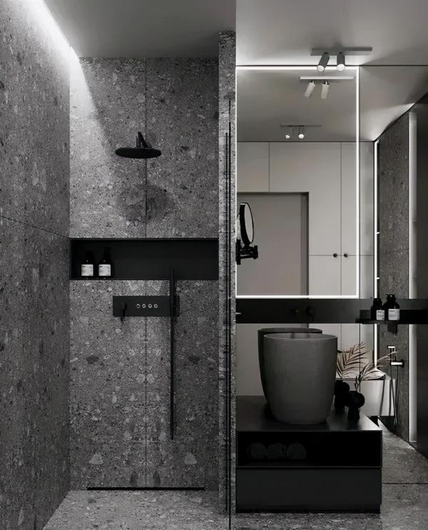 大理石衛生間設計，簡約輕奢