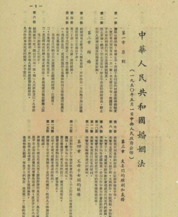 新中國剛成立,毛主席就著手製定《婚姻法》:新時代女性有權休夫 新中國剛成立,毛主席就著手製定《婚姻法》:新時代女性有權休夫