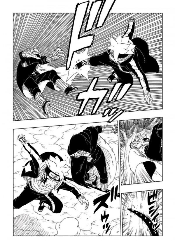 博人傳64話漢化，與考德的打鬥中的博人突然身體發生變異