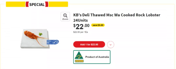 澳兩大超市龍蝦大促，年度最低價，僅20澳元！這些海鮮也打折