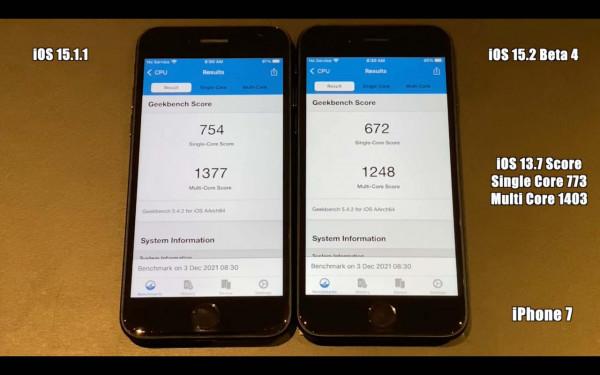 蘋果歷時16天,iOS15.2 Beta4效能表現如何 蘋果歷時16天,iOS15.2 Beta4效能表現如何