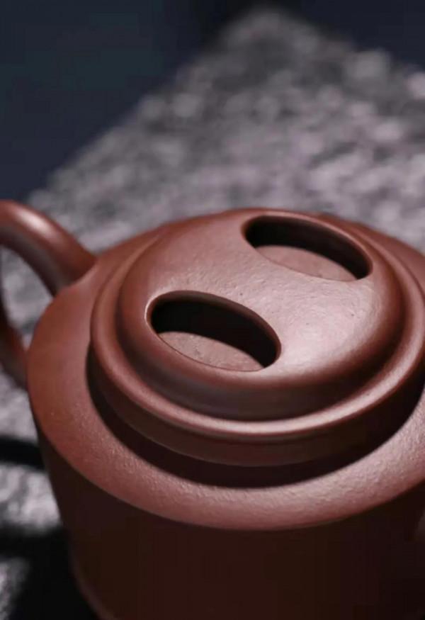 直筒牛蓋壺，紫泥