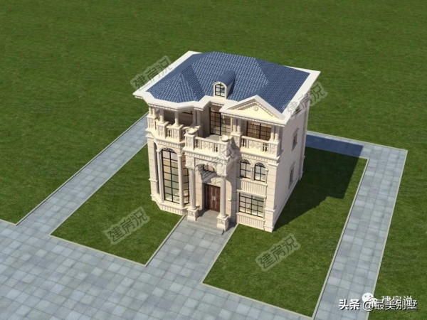 房子別嫌小，能建就趁早，佔地96平的豪華歐式別墅，照樣大放異彩