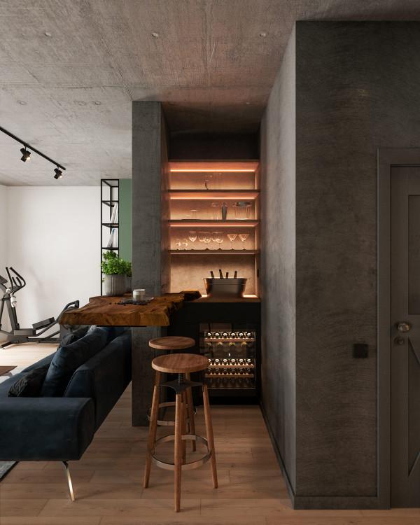 點點藍色帶來的深度和個性！2間60平小戶型設計