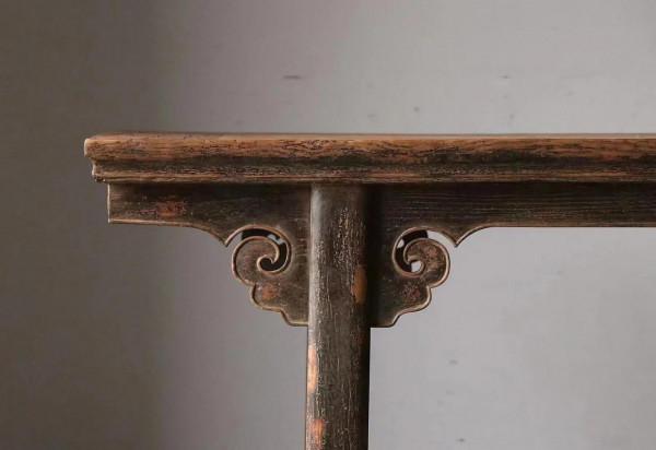 高束腰畫案，樸雅捲雲紋畫案，高束腰香桌