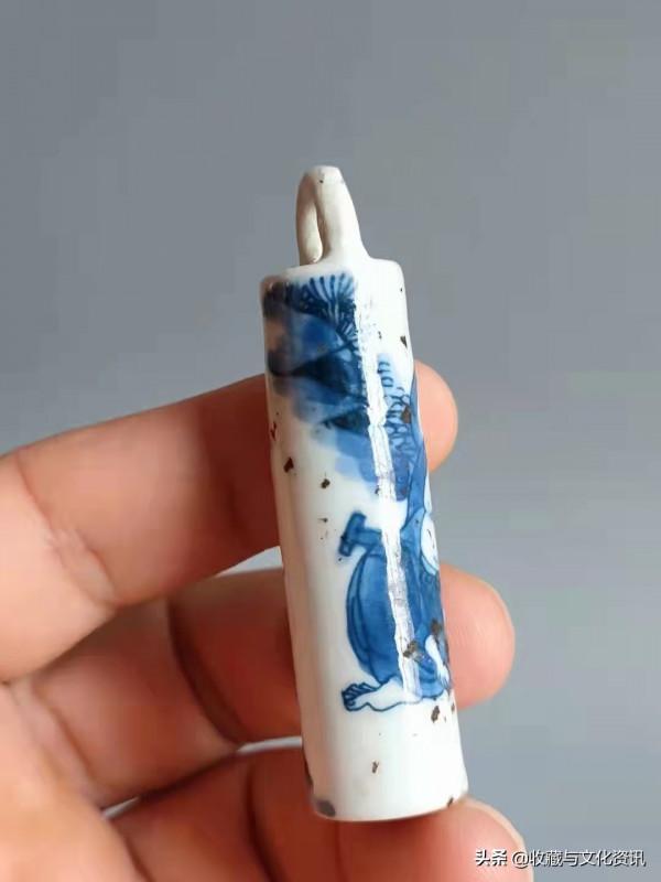 清代青花羅漢翎管鑑賞